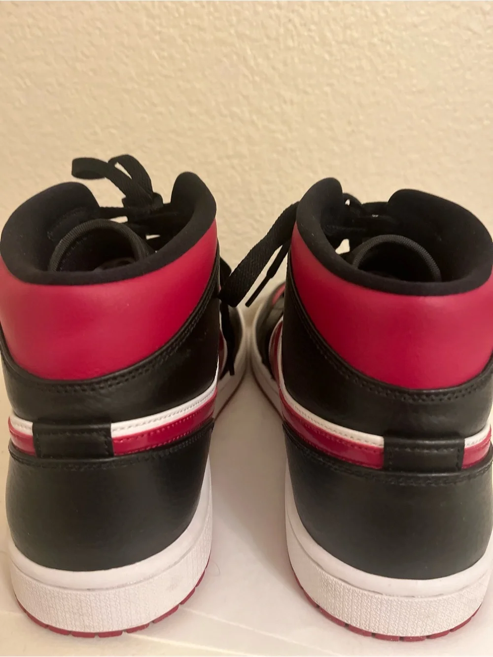 Air Jordan 1 Mid “Bred Toe” - Black/Noble Red/White - Size 11.5 - Worn Once